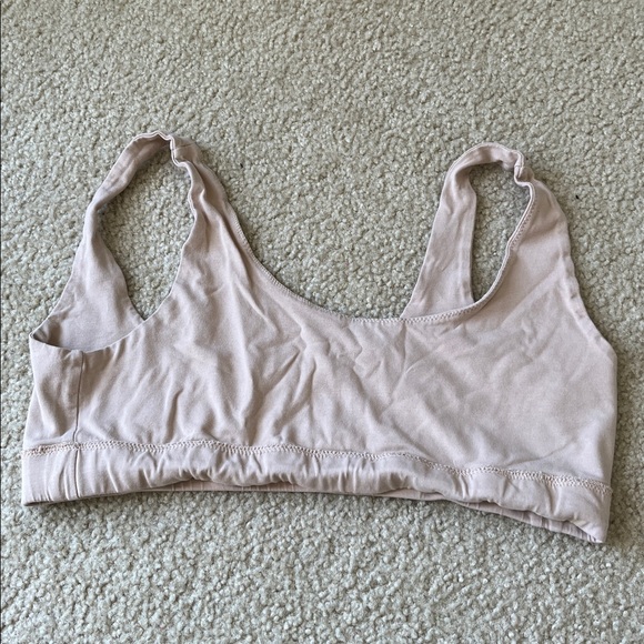 Pact Women's Seamless Bralette Organic Cotton Set Size Large Gray and Tan - Picture 6 of 12